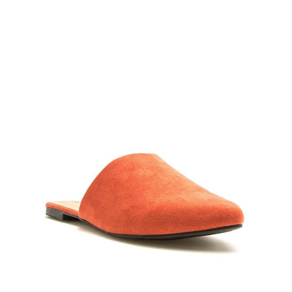 Brick Vegan Suede Mule Flats - Picture 4 of 6